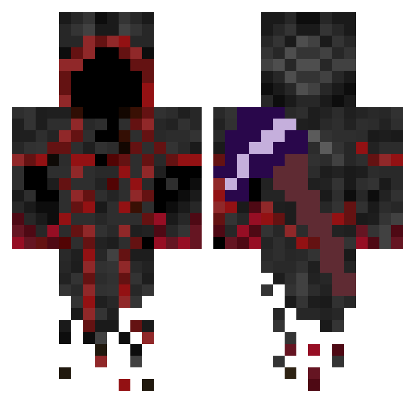 Subayai Minecraft skin, front and back view