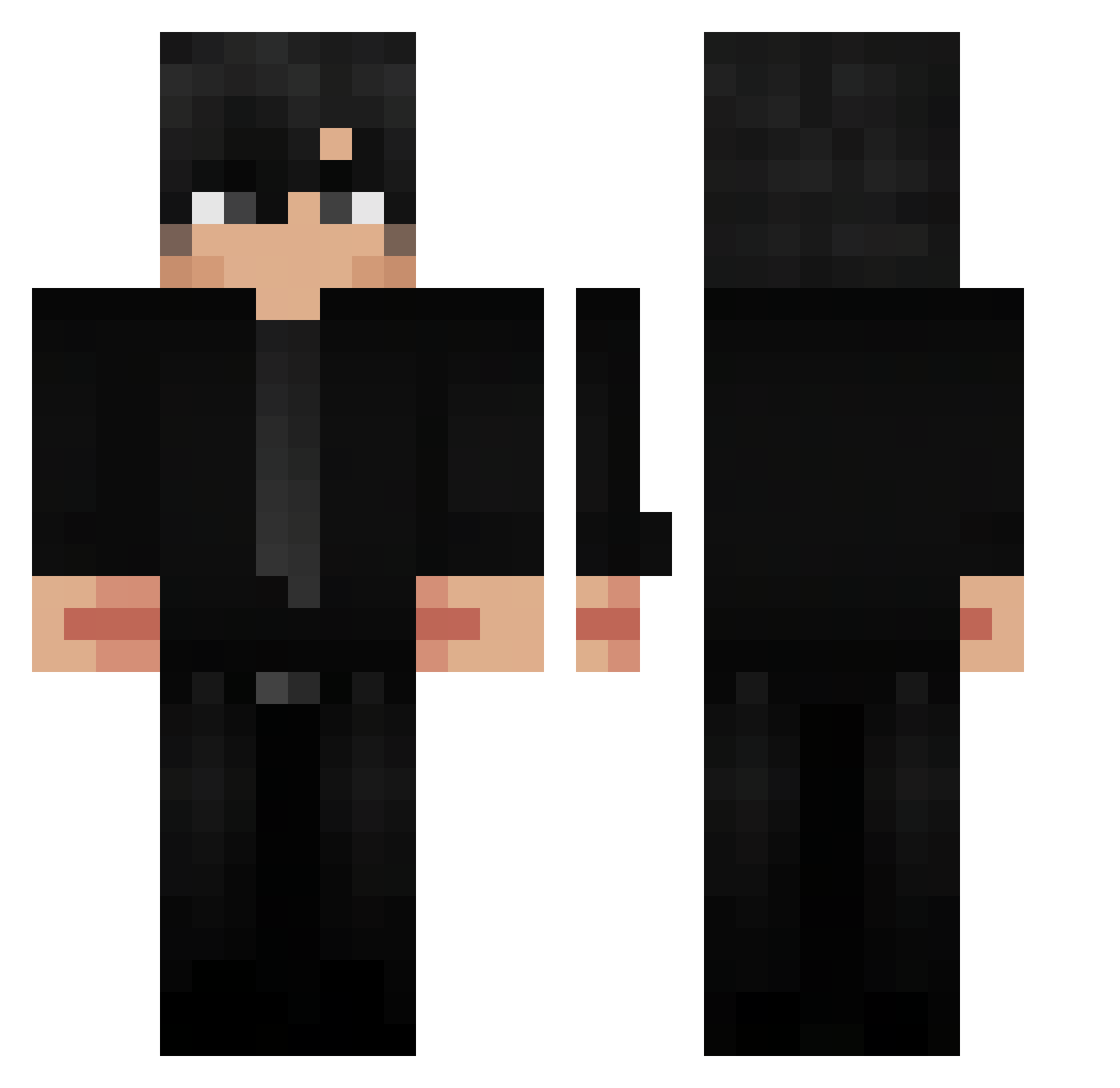 ZENJRX Minecraft skin, front and back view