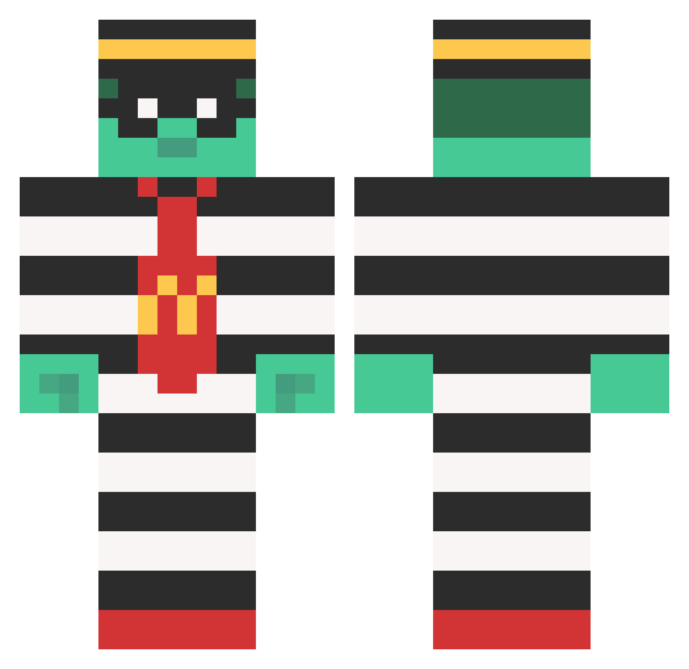 litman27 Minecraft skin, front and back view