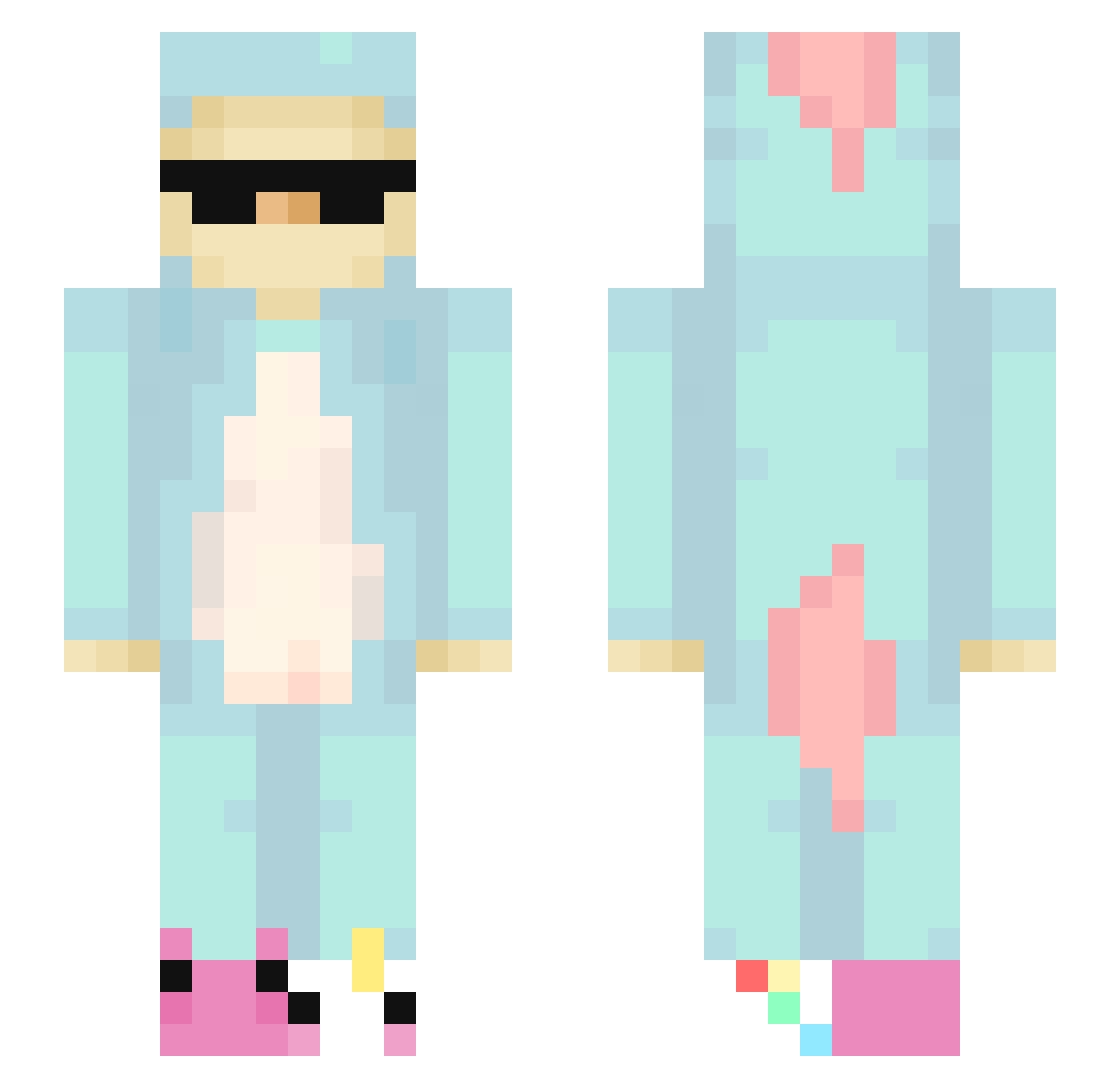 Lost_Duckie Minecraft skin, front and back view
