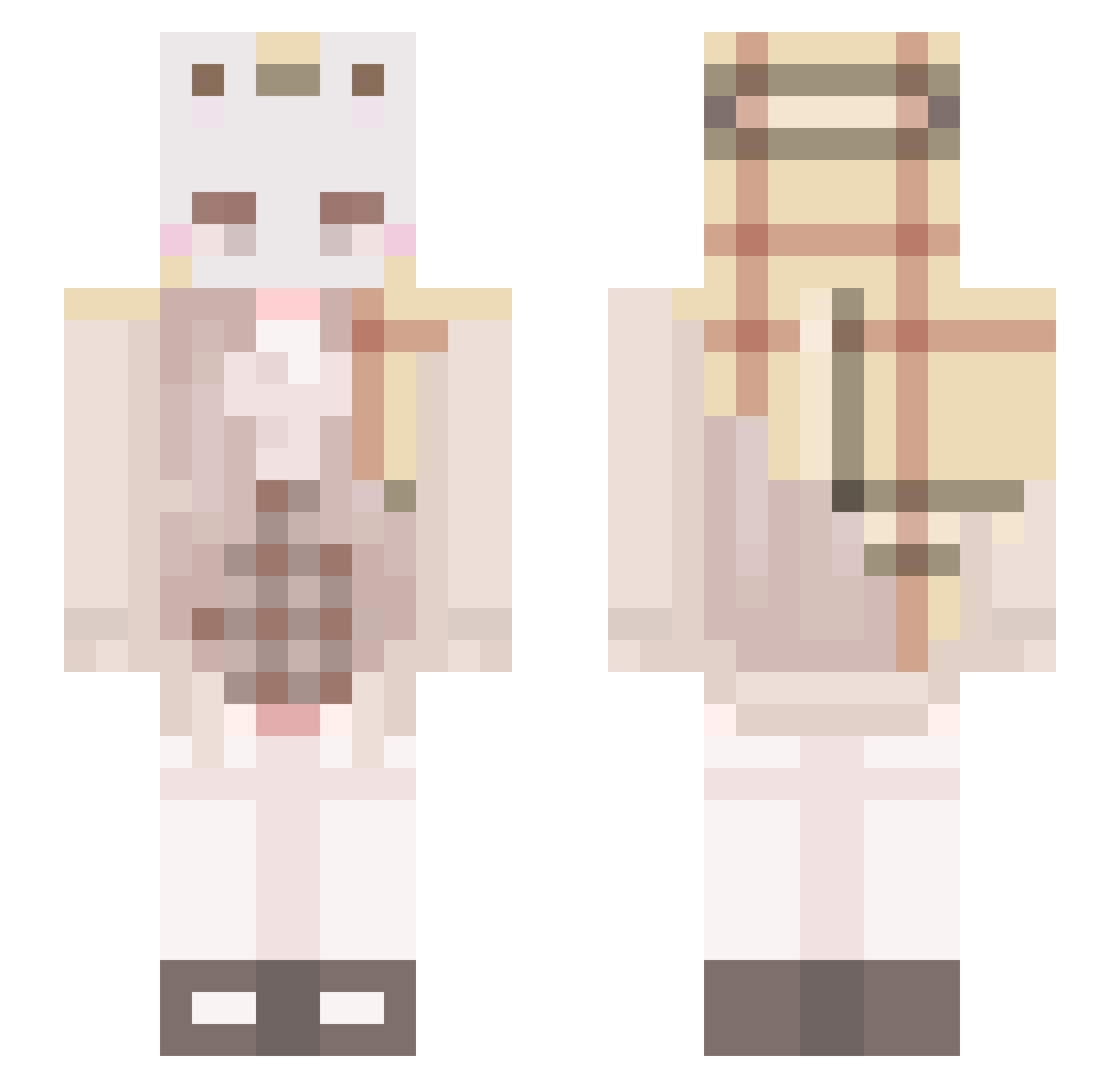 auerae Minecraft skin, front and back view