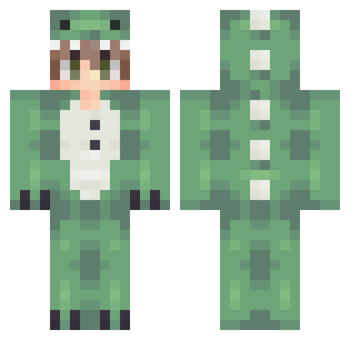 Kambam103 Minecraft skin, front and back view