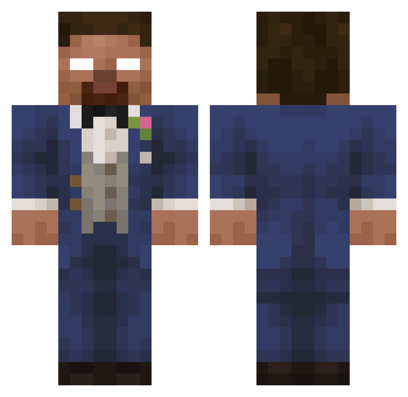 w4ak Minecraft skin, front and back view