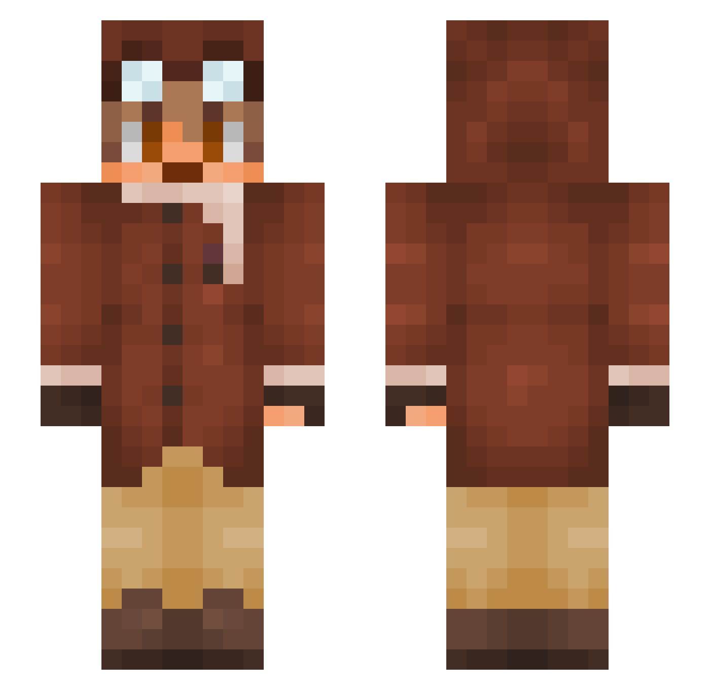 The_Builder_Boy Minecraft skin, front and back view