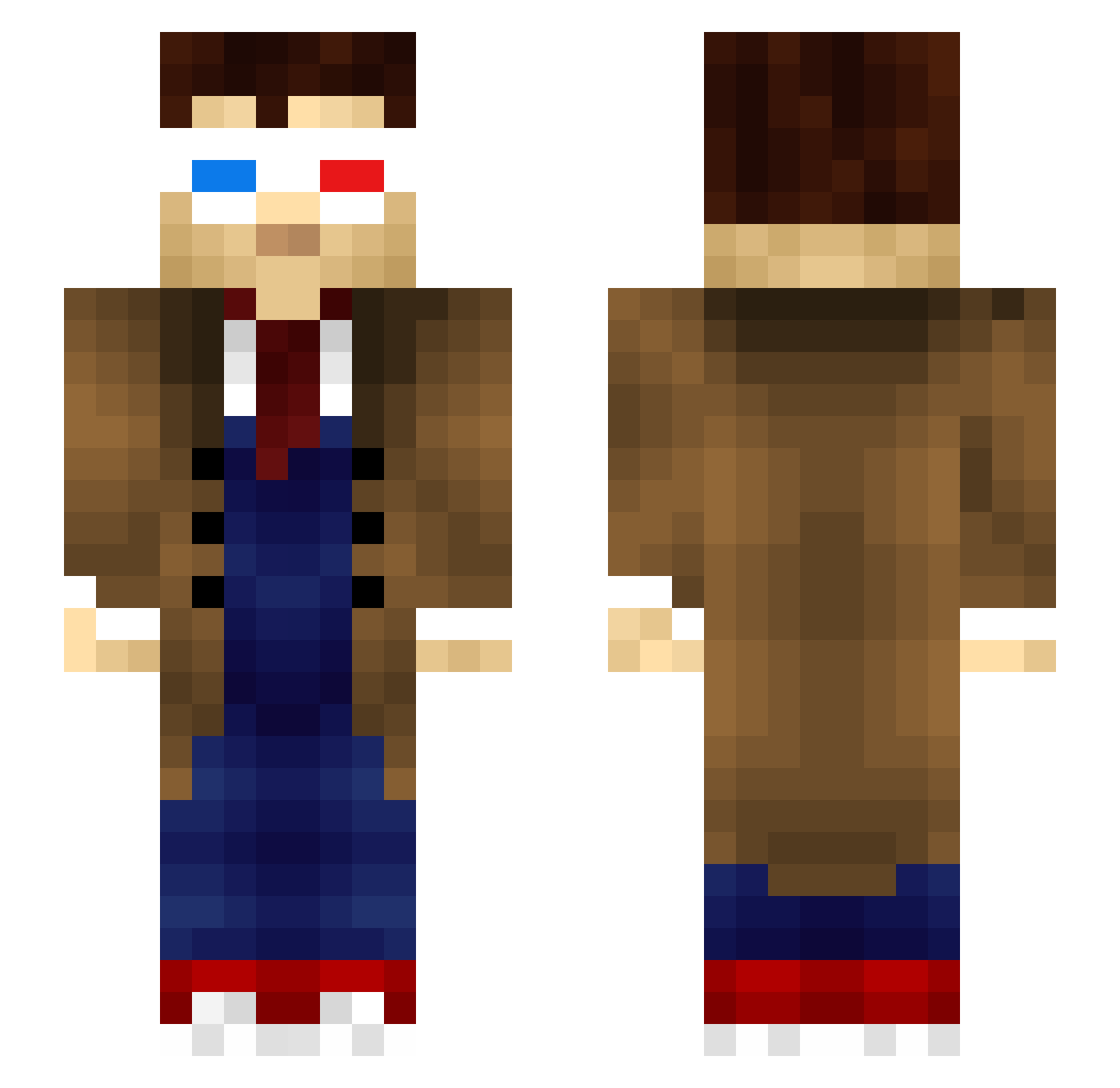 000FloW Minecraft skin, front and back view