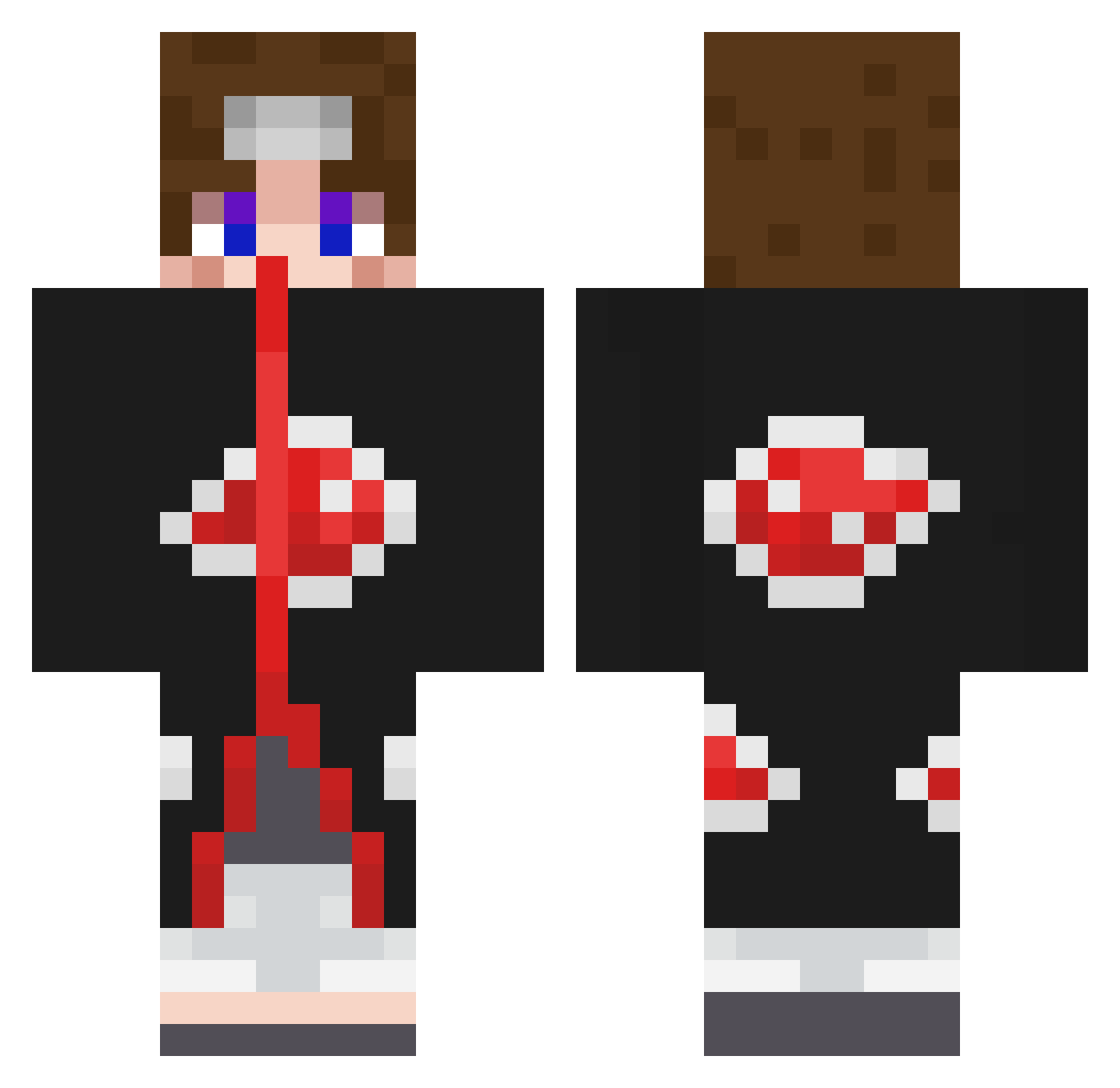 Robert005 Minecraft skin, front and back view