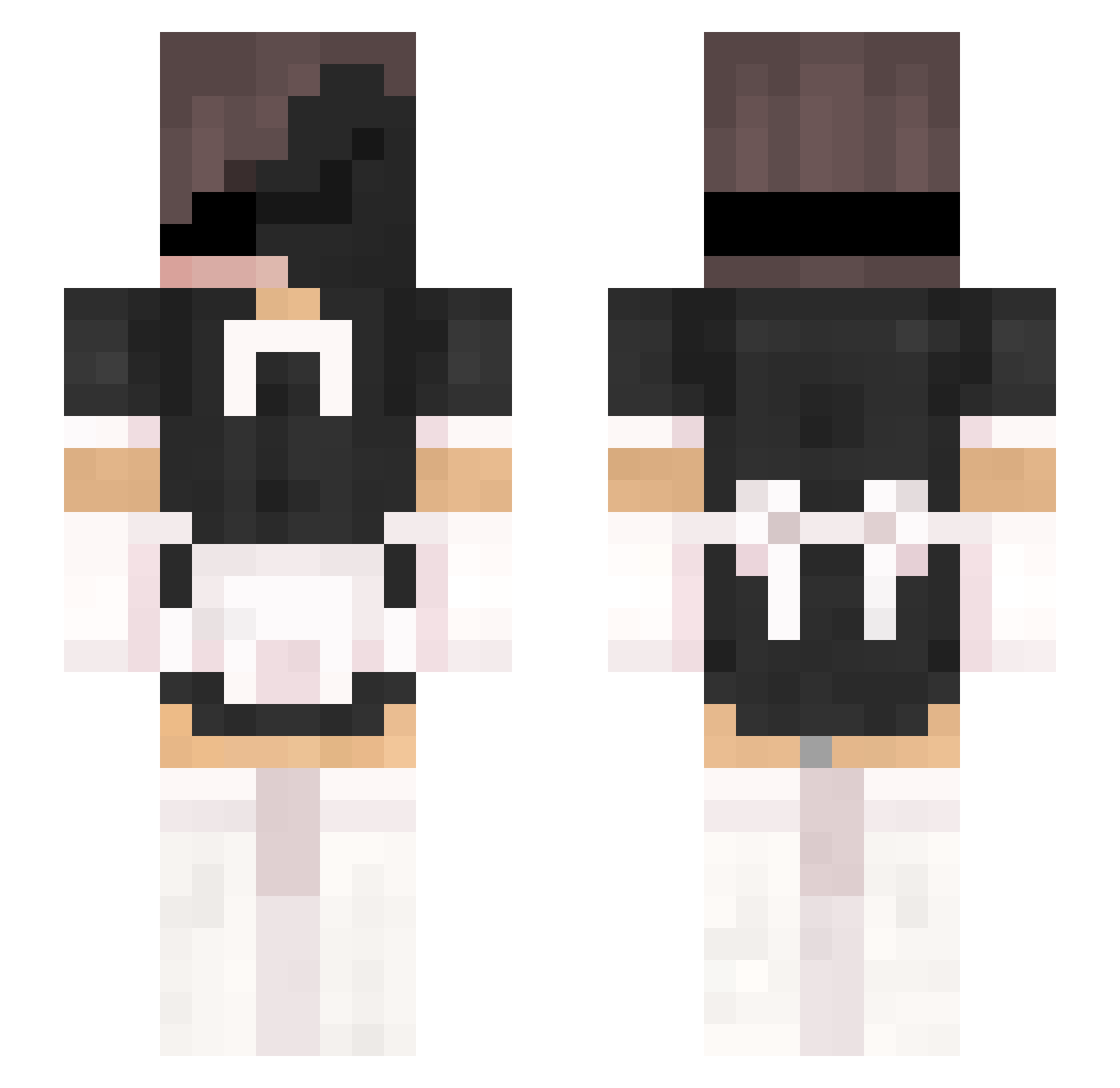 Danzeik Minecraft skin, front and back view