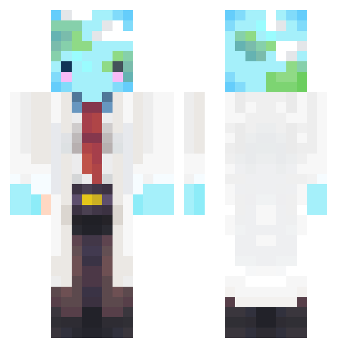 Kak0ngo_ Minecraft skin, front and back view