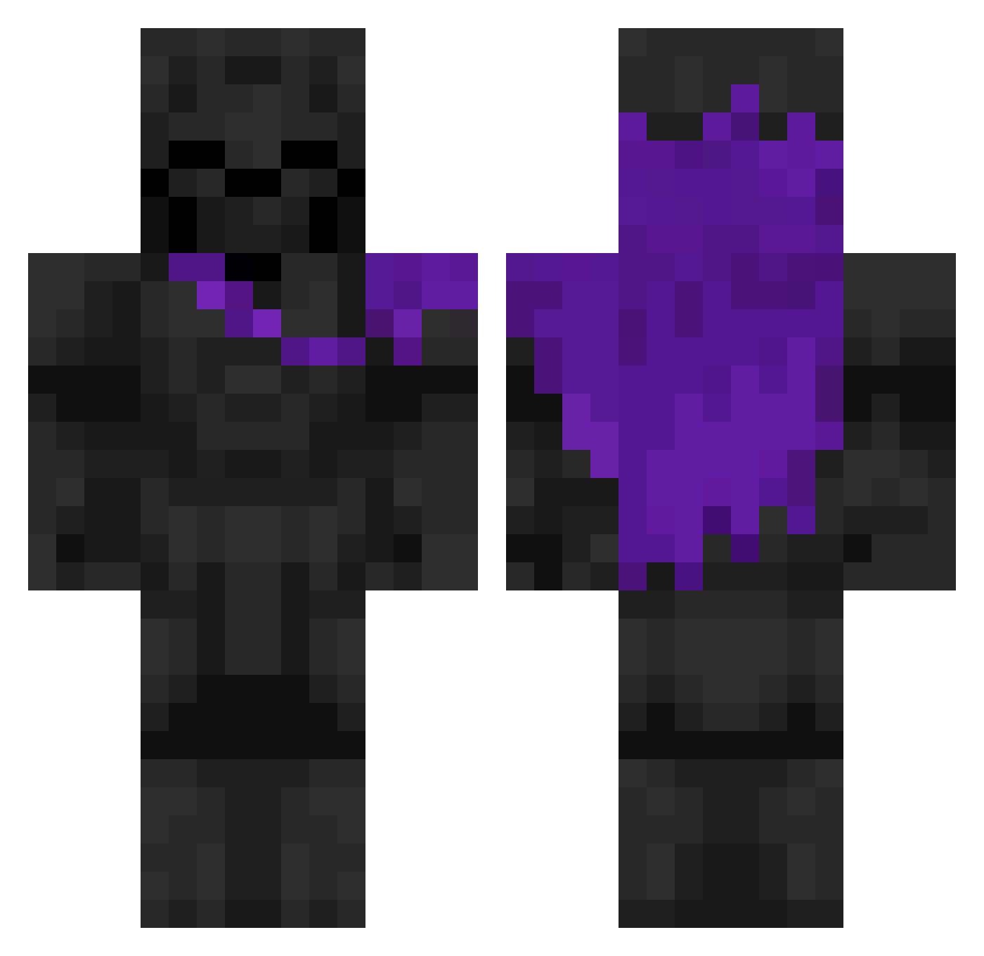 VacaTruco Minecraft skin, front and back view