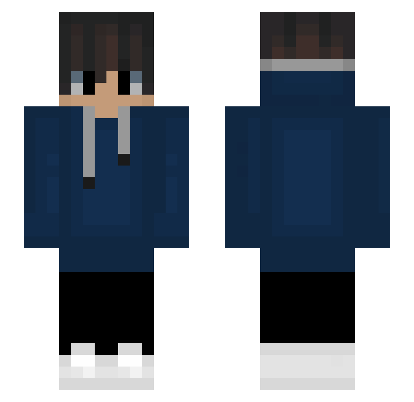 roughneck Minecraft skin, front and back view