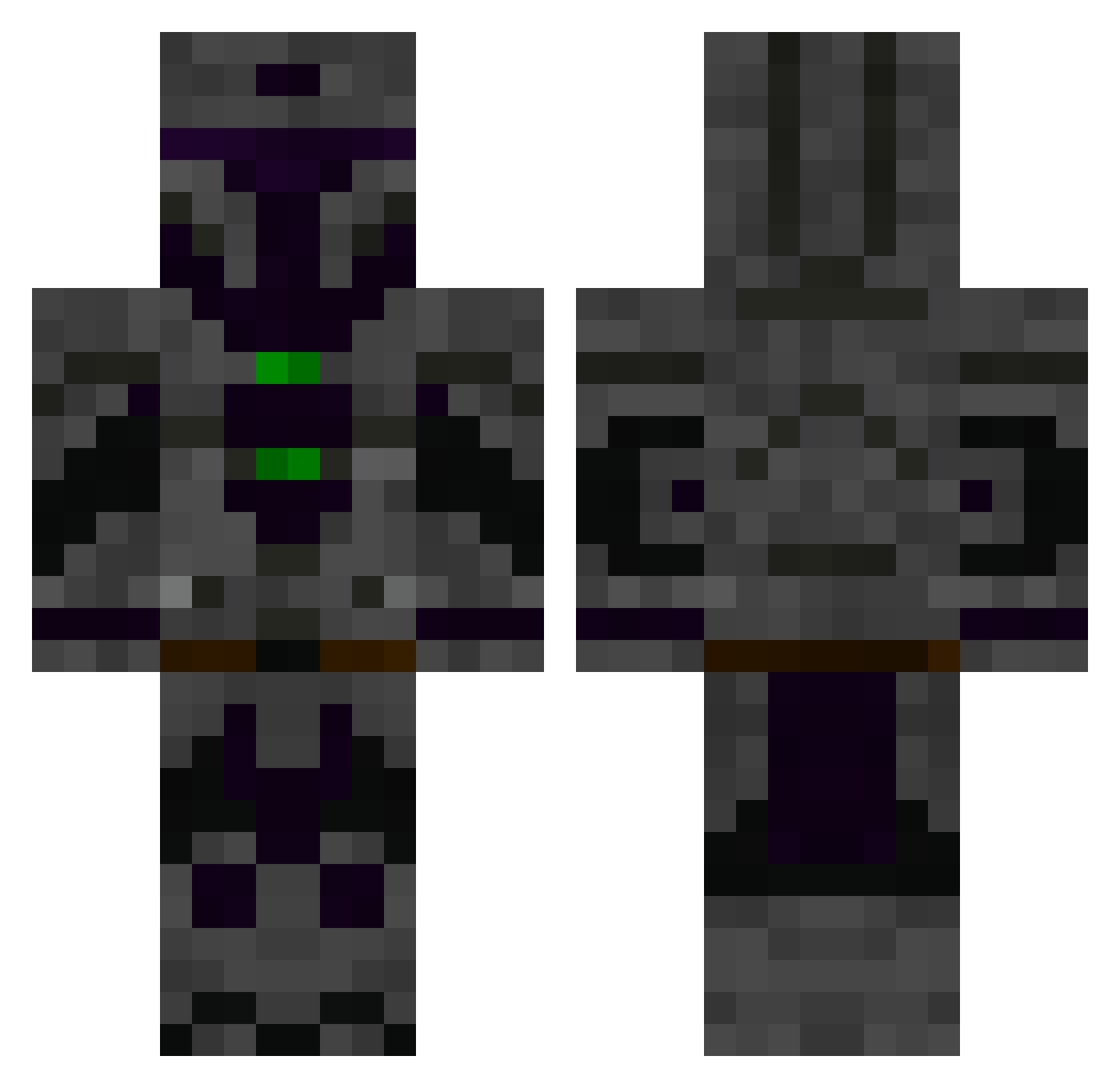 JackKamermanonYT Minecraft skin, front and back view