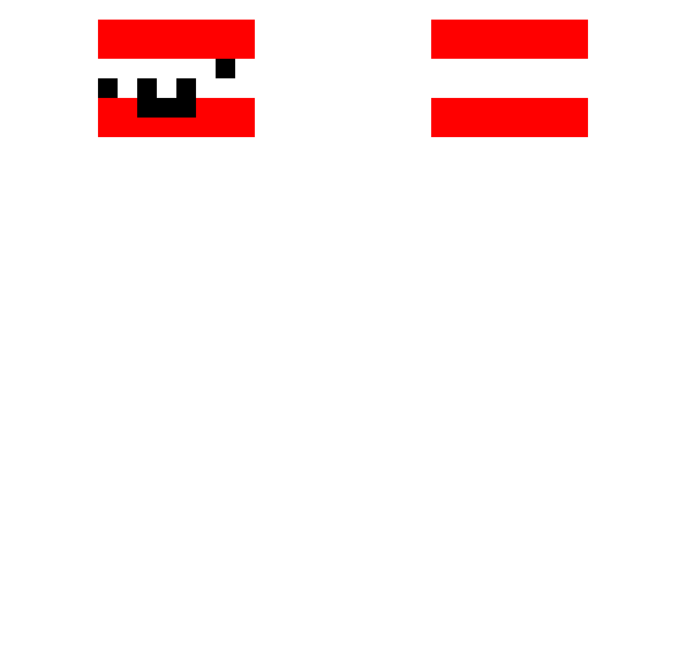 Targeted Minecraft skin, front and back view