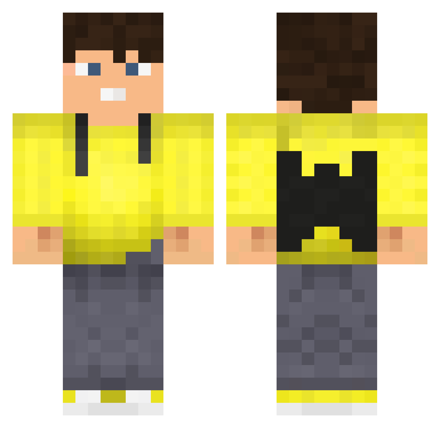 Sponsors2Vape Minecraft skin, front and back view