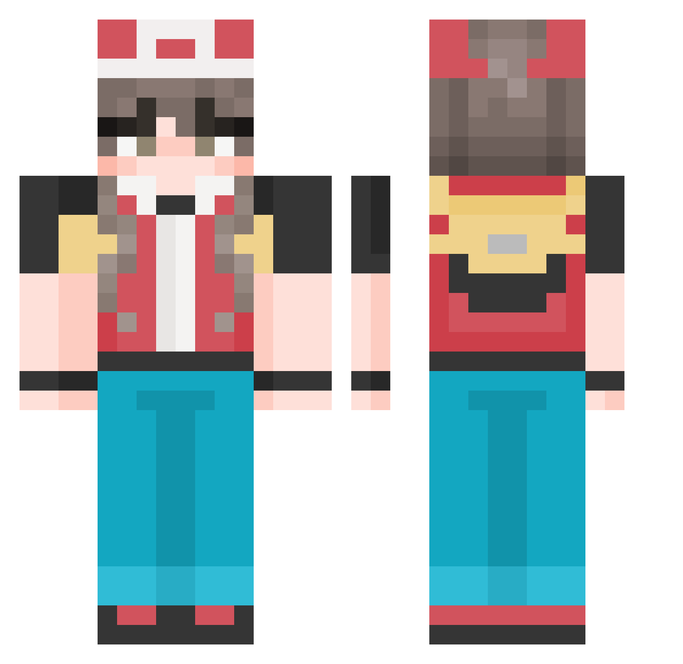 sohoyo Minecraft skin, front and back view