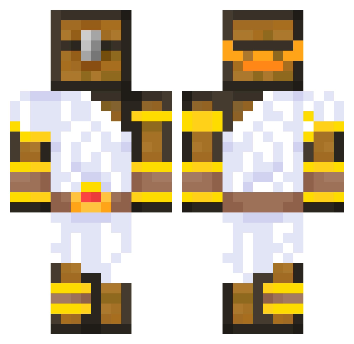 LuCiNyang9 Minecraft skin, front and back view