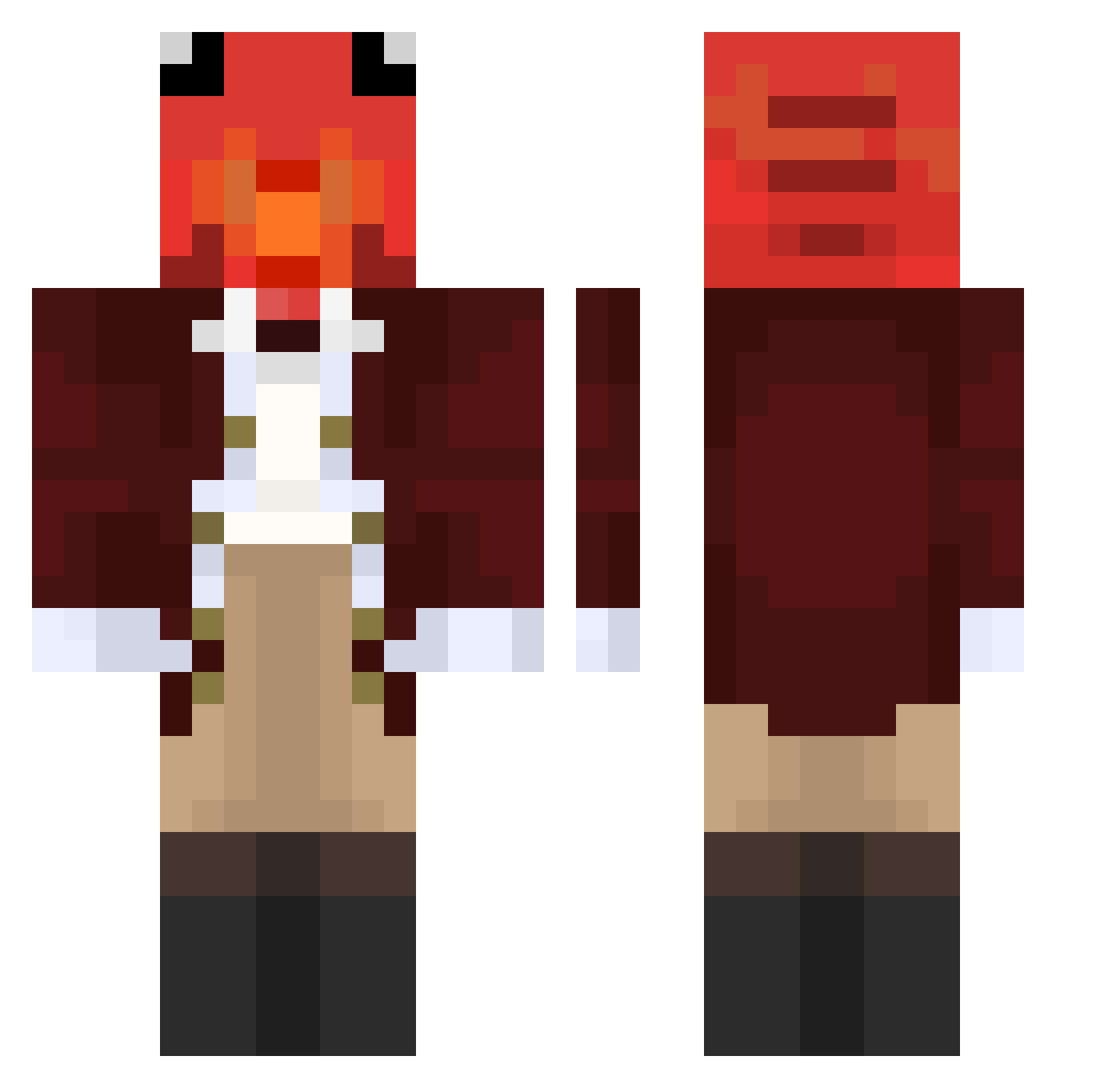 SlitheringSOUL Minecraft skin, front and back view