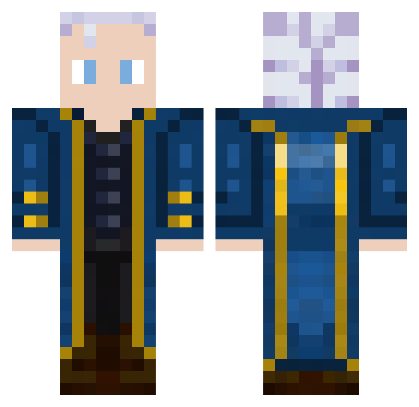 Stakked Minecraft skin, front and back view