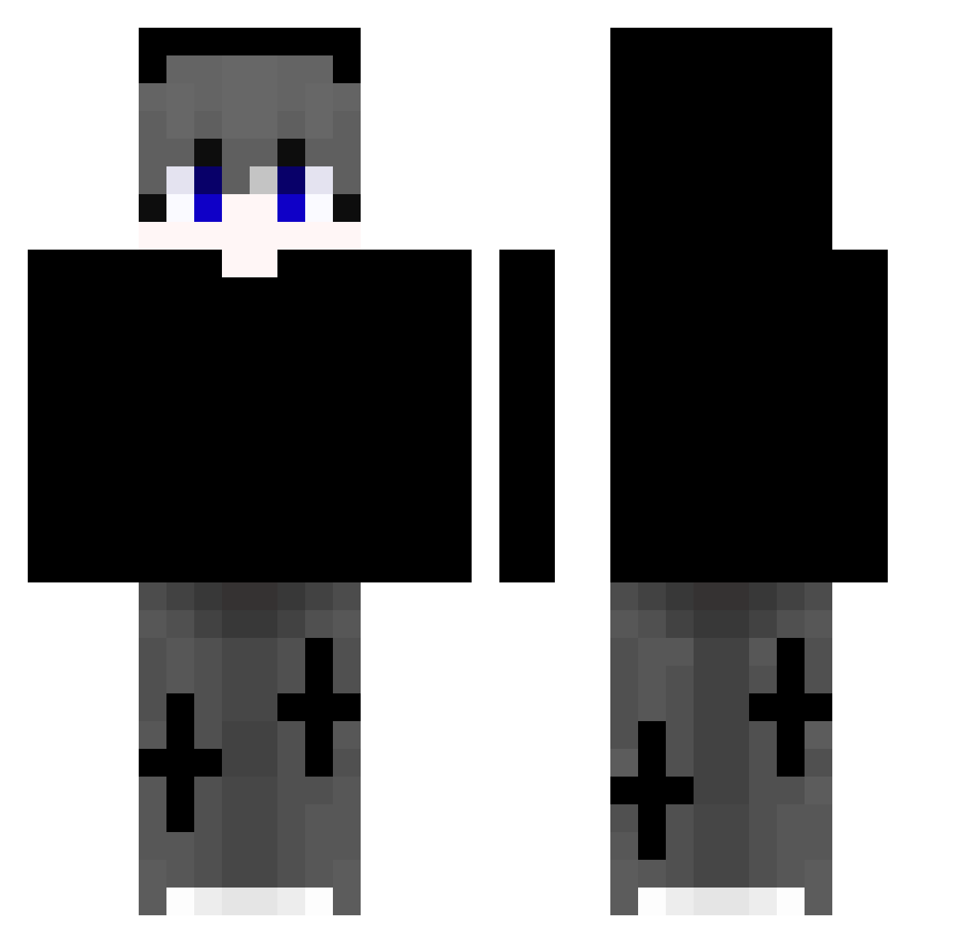 Tulain Minecraft skin, front and back view