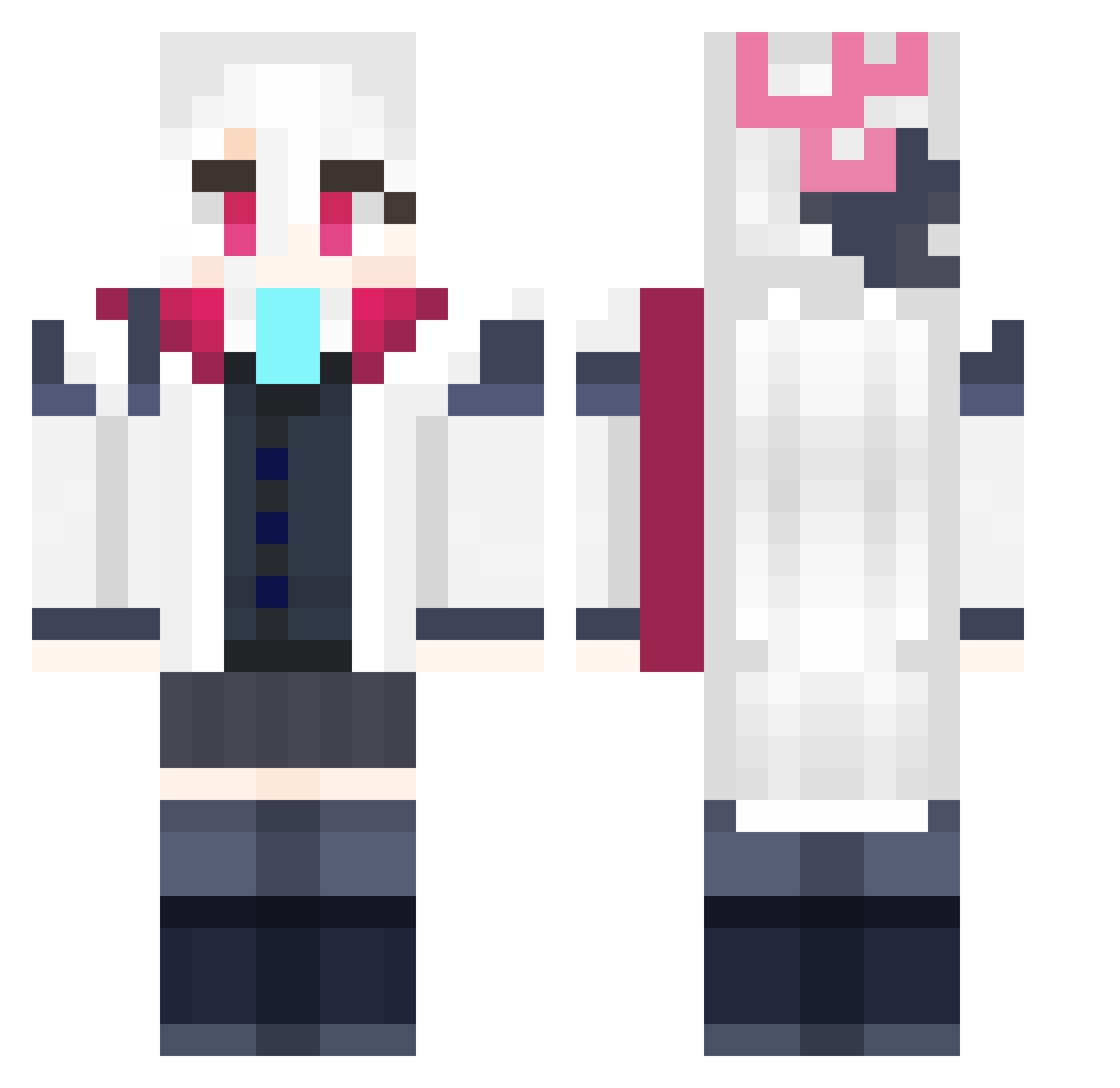 Stionov Minecraft skin, front and back view
