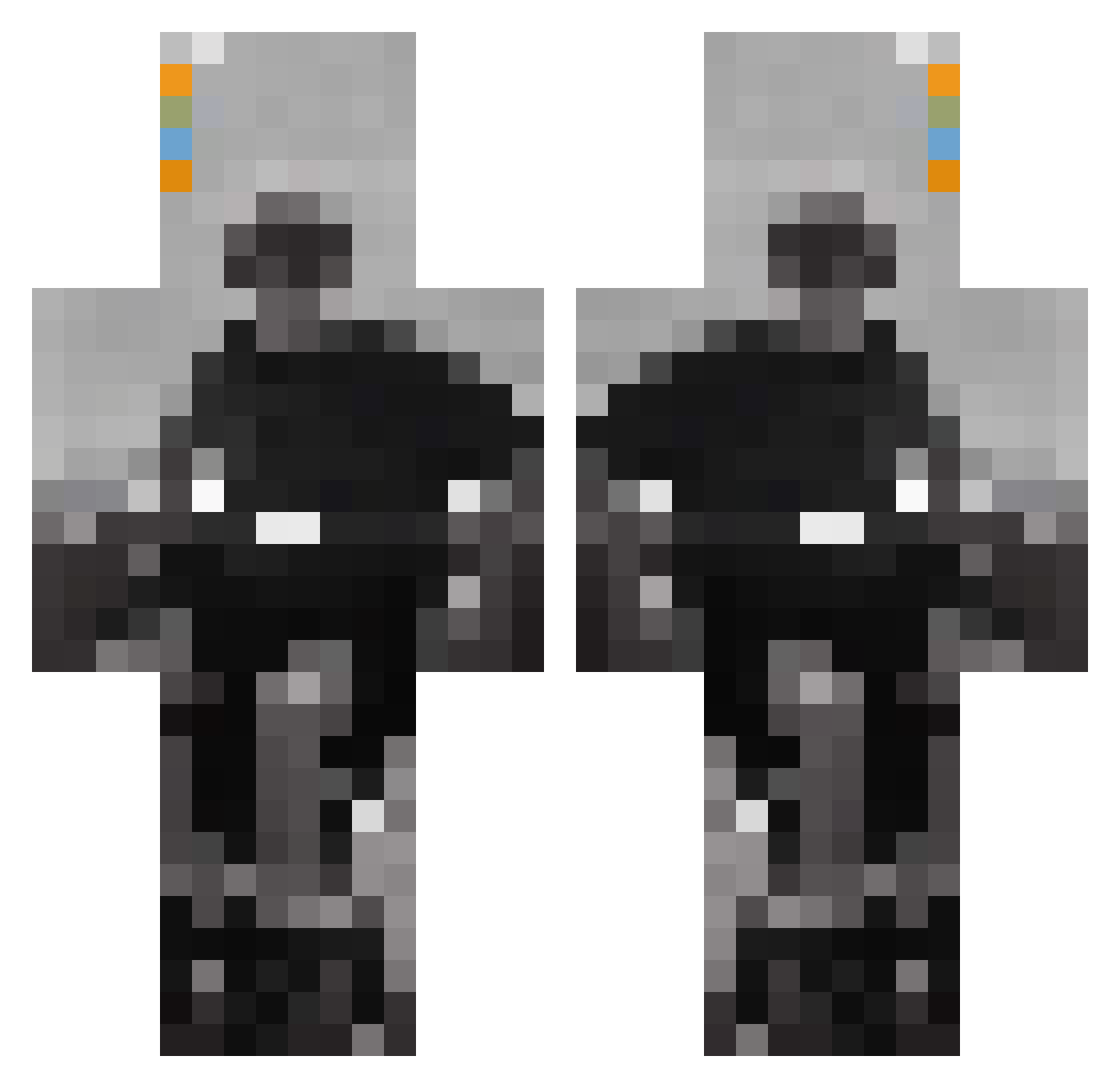 jasiutrotter Minecraft skin, front and back view