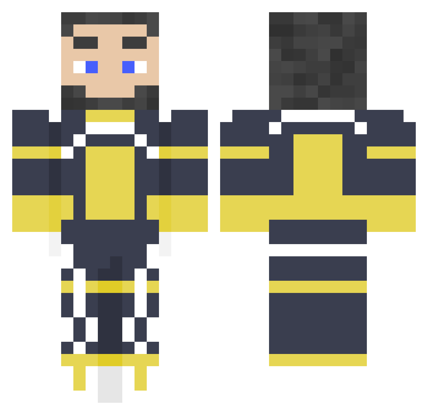 R3444 Minecraft skin, front and back view
