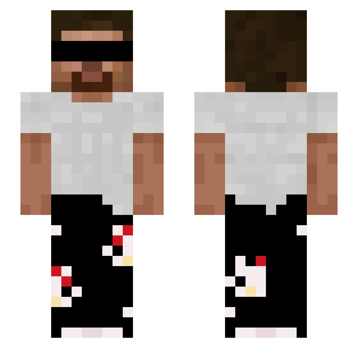 netherstalk Minecraft skin, front and back view