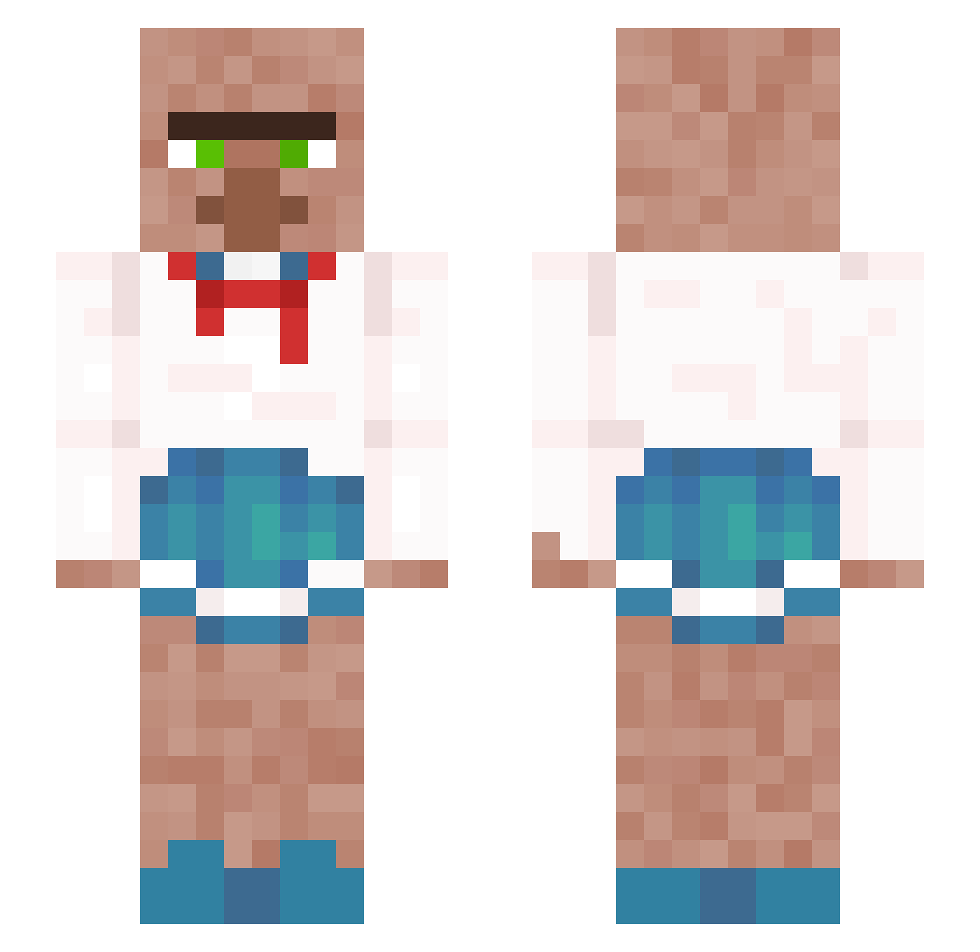 Soubzinator Minecraft skin, front and back view