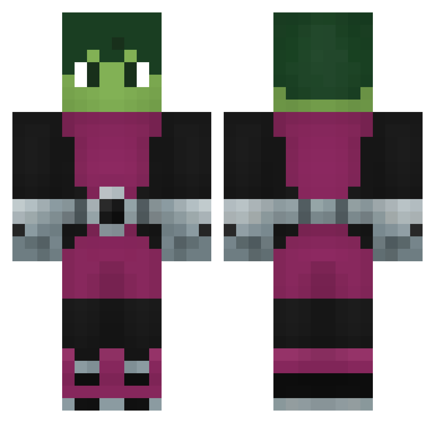 Karmakazie Minecraft skin, front and back view