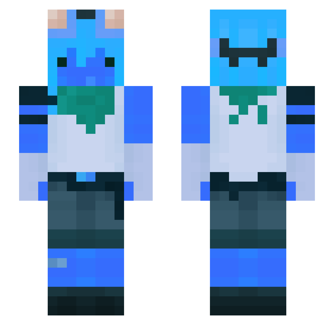 sunzyfuzz Minecraft skin, front and back view