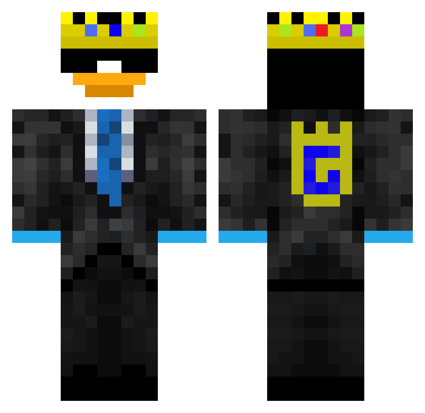 Snappiz_ Minecraft skin, front and back view