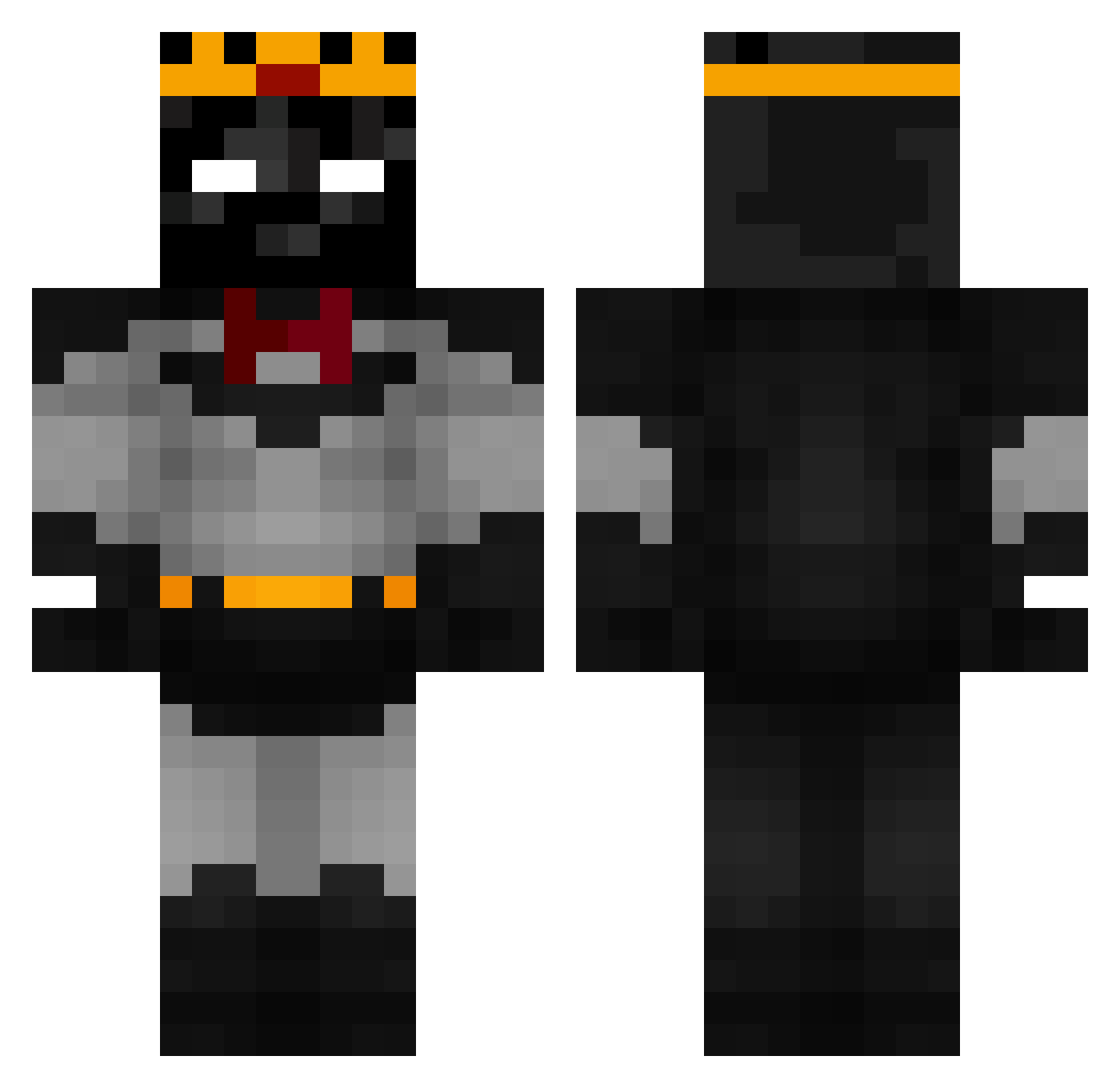 ElgatoCh0l0 Minecraft skin, front and back view