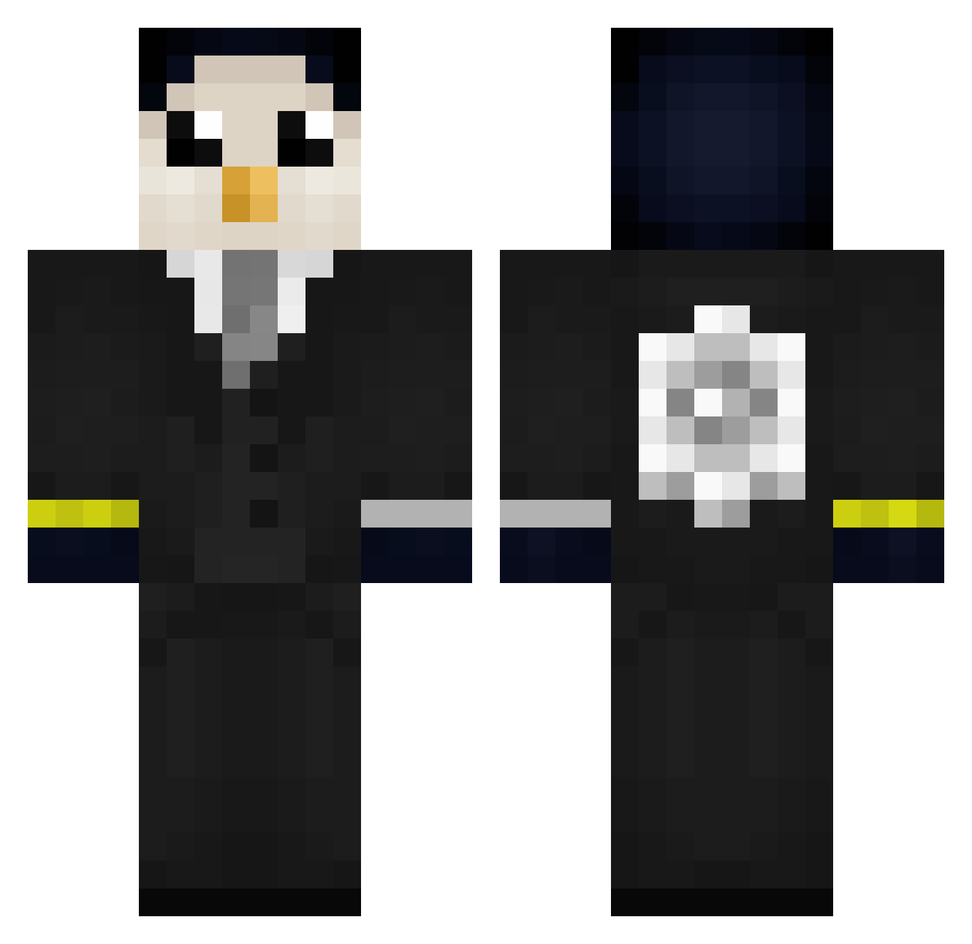 Shrek_isch_Lebbe Minecraft skin, front and back view
