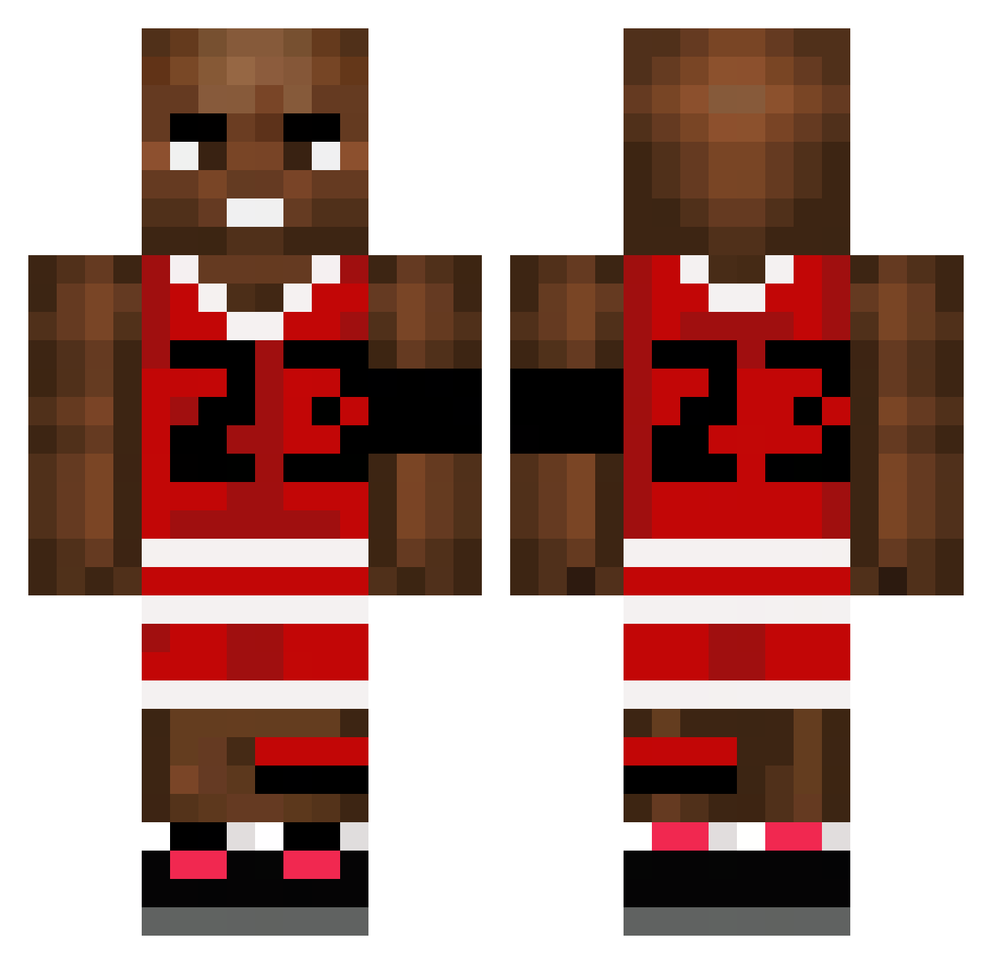 PetahGriefin Minecraft skin, front and back view