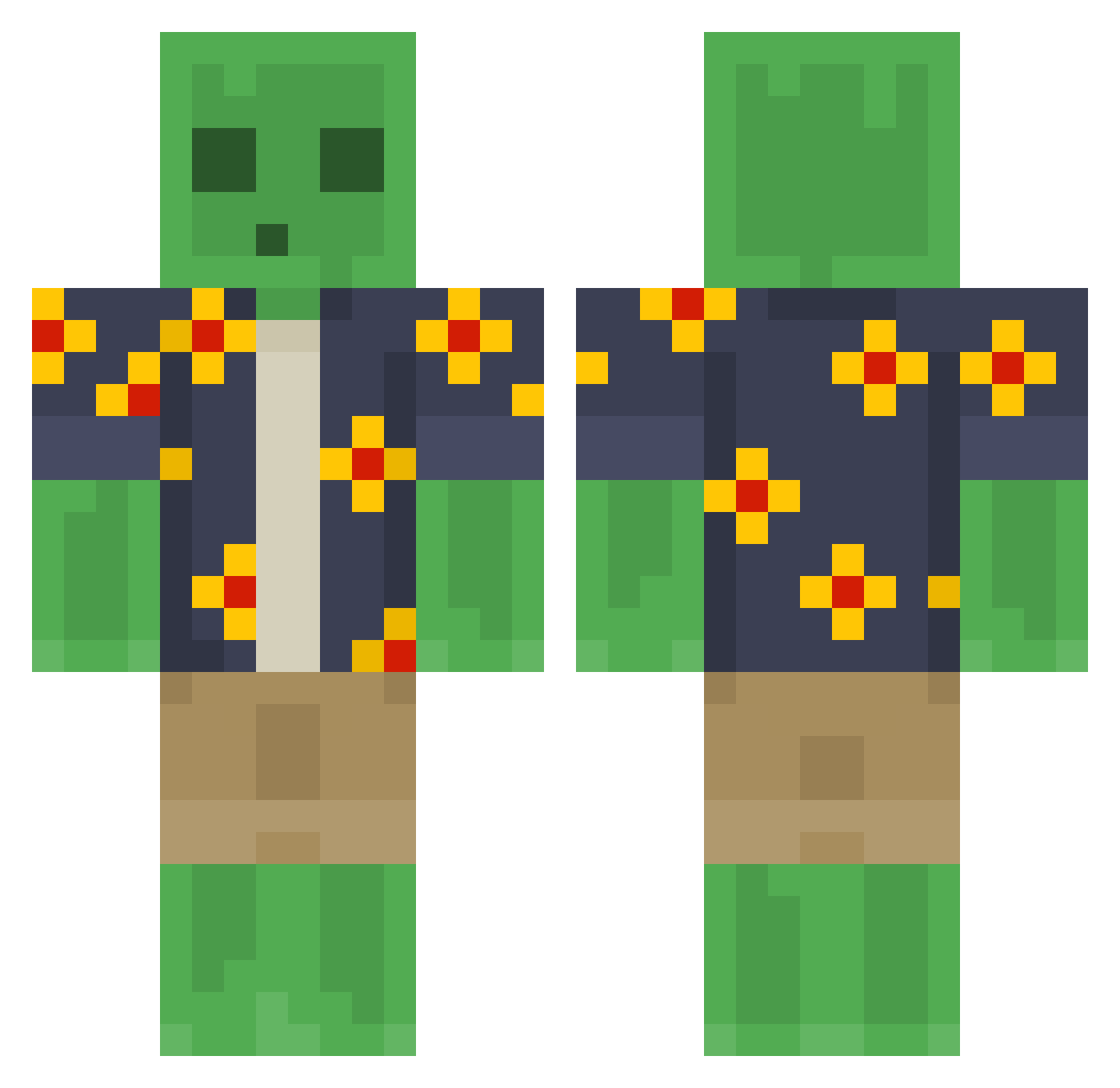 tatarytch Minecraft skin, front and back view