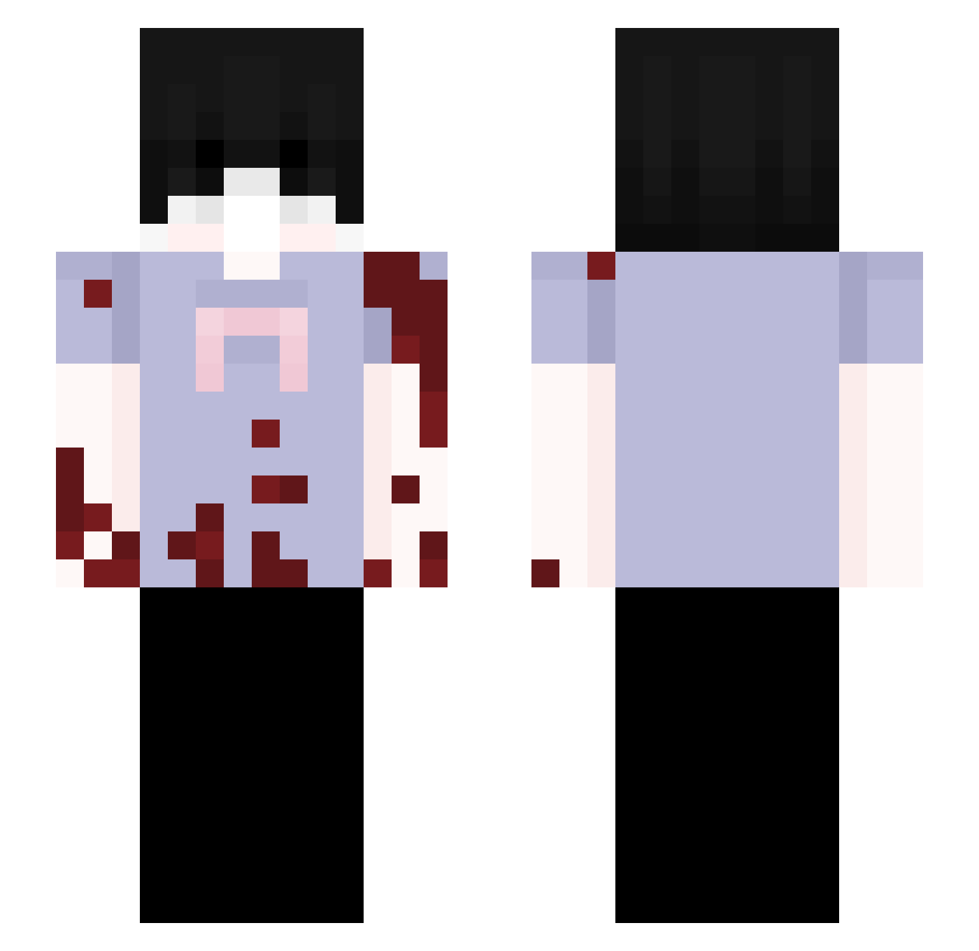 pin1 Minecraft skin, front and back view