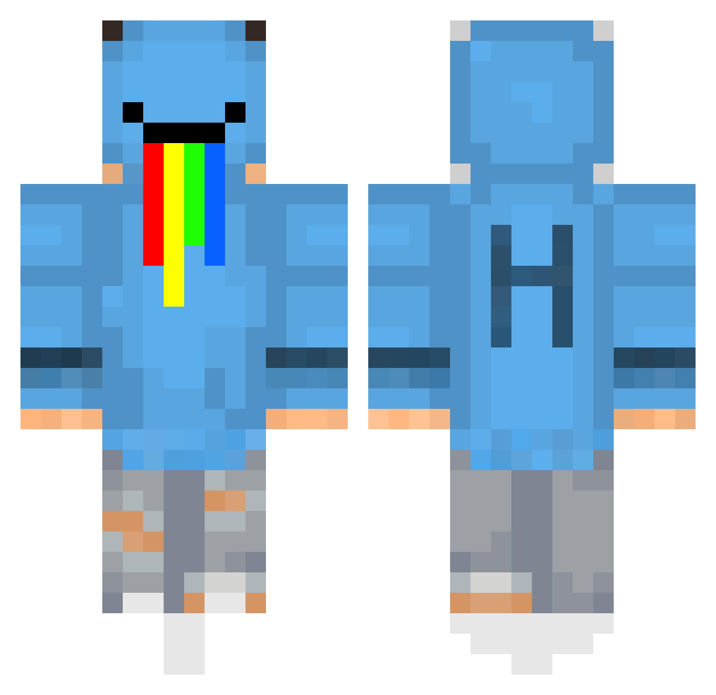 hoti26 Minecraft skin, front and back view