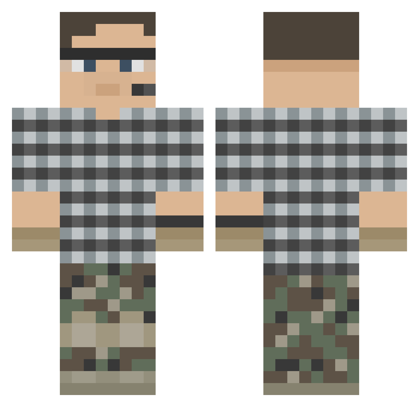 TheHollySpirit Minecraft skin, front and back view