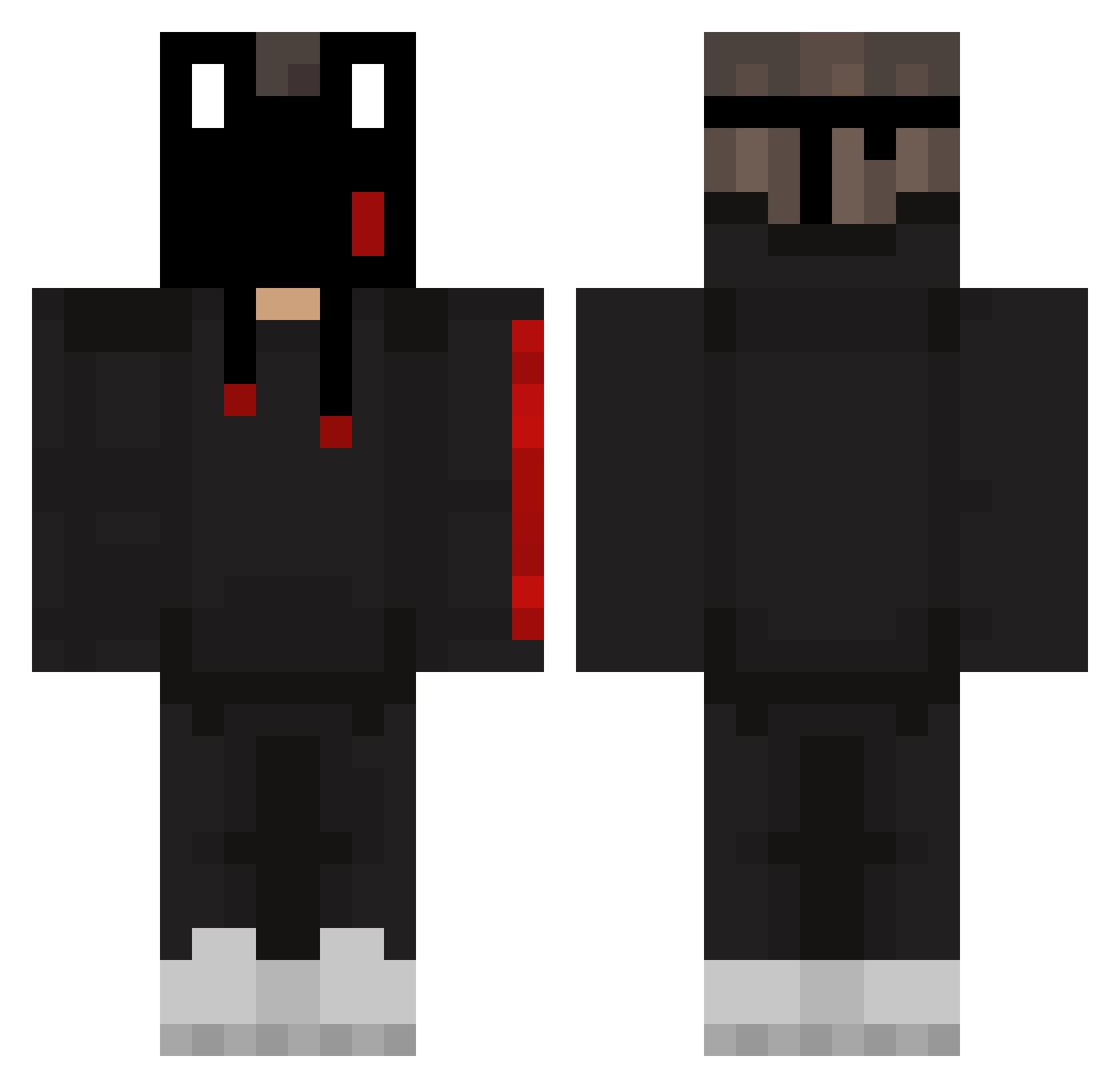 techsupportraj Minecraft skin, front and back view