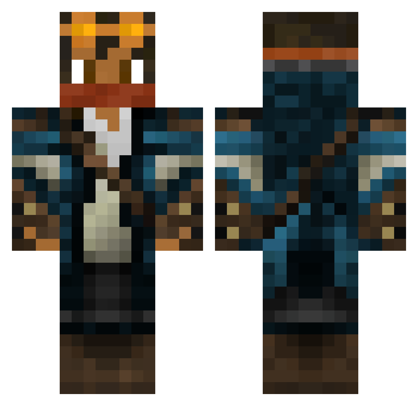 SamuellH12 Minecraft skin, front and back view
