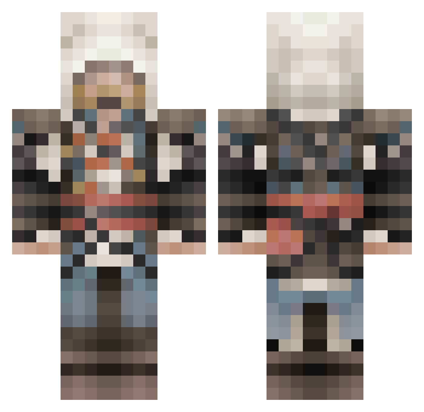 mobil_dana Minecraft skin, front and back view