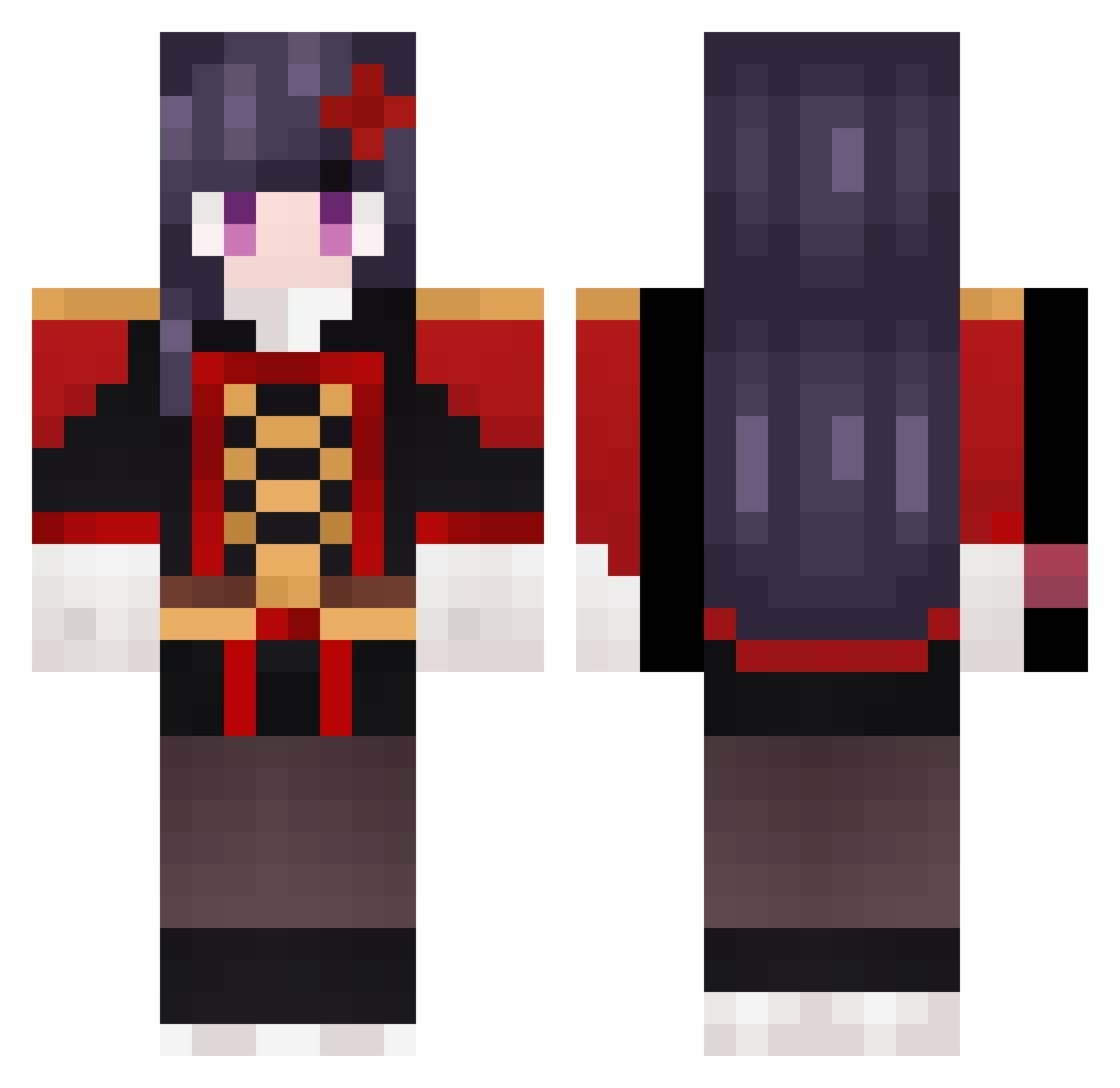 NorskFiskebutikk Minecraft skin, front and back view