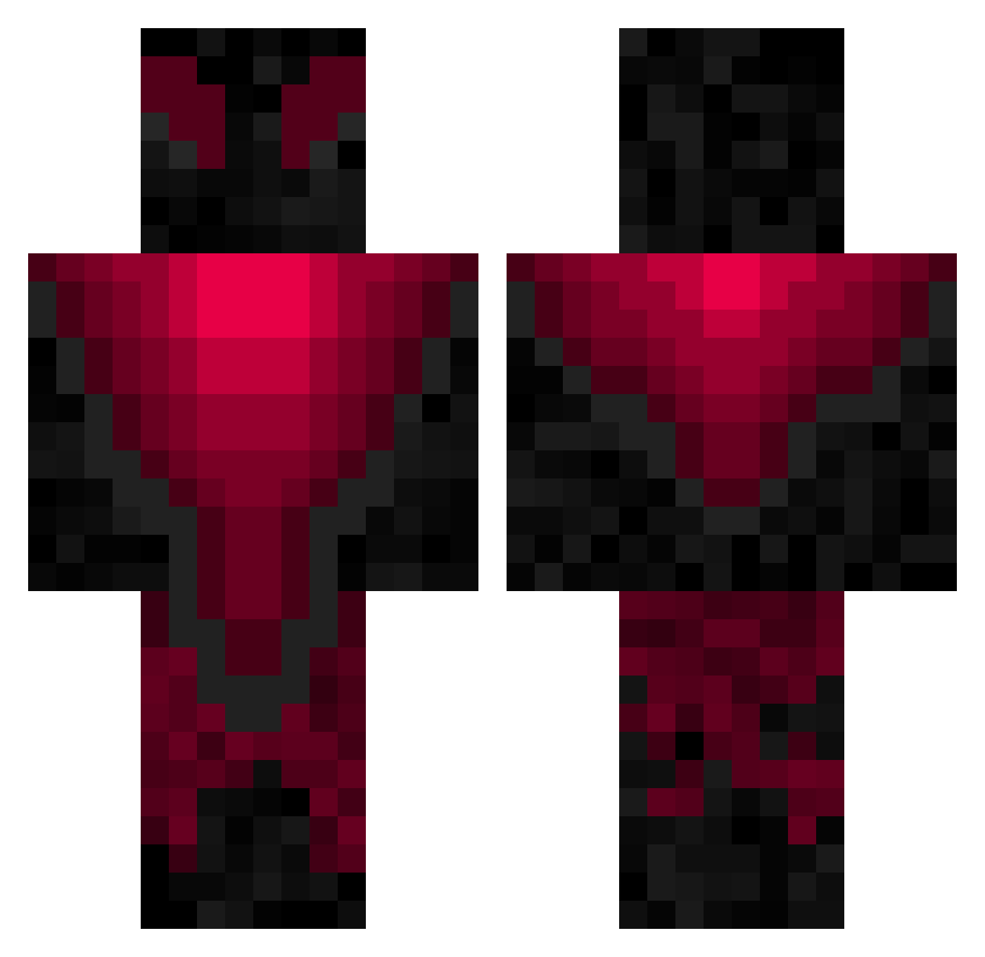 CrankyCrayon685 Minecraft skin, front and back view