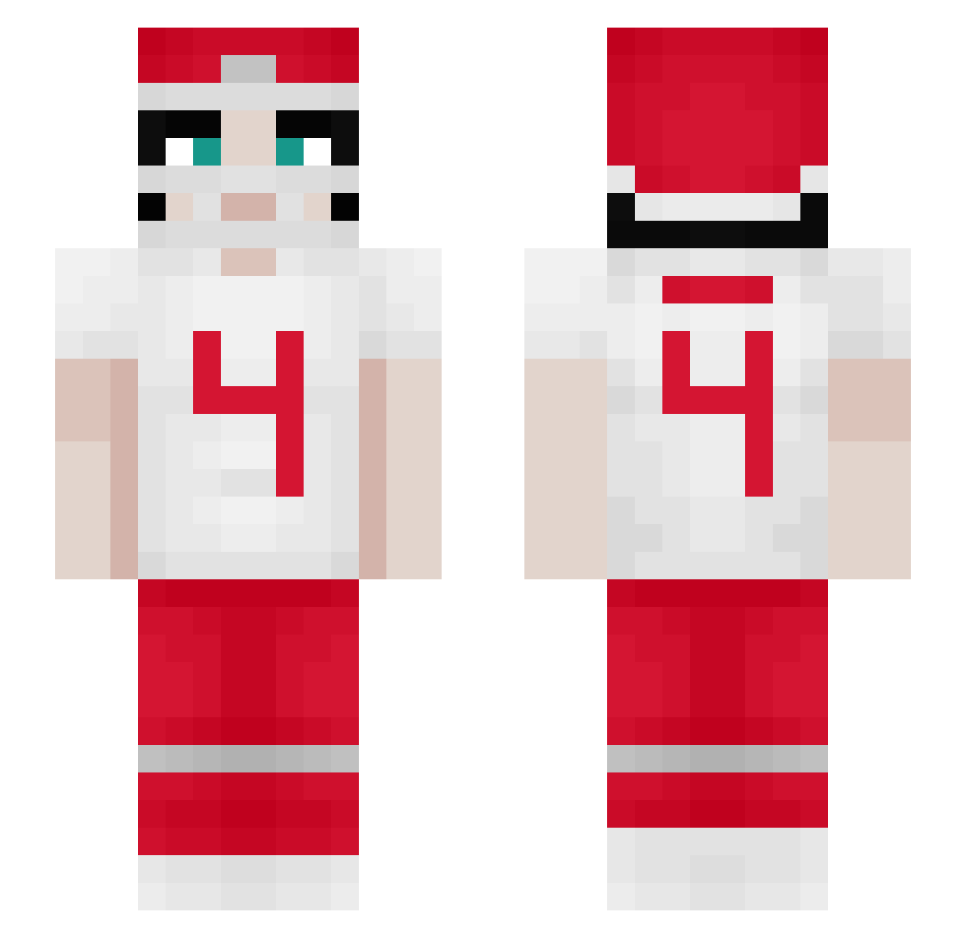 eekery Minecraft skin, front and back view