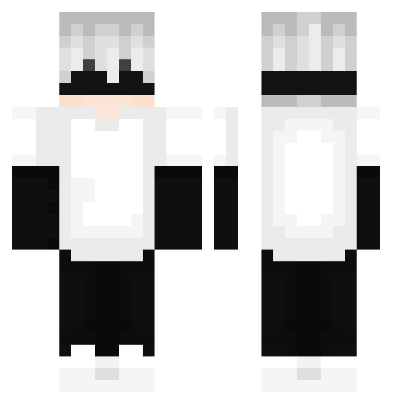 FrontHats Minecraft skin, front and back view