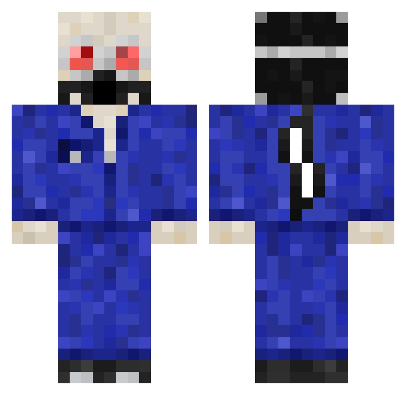 Thrakirzod Minecraft skin, front and back view
