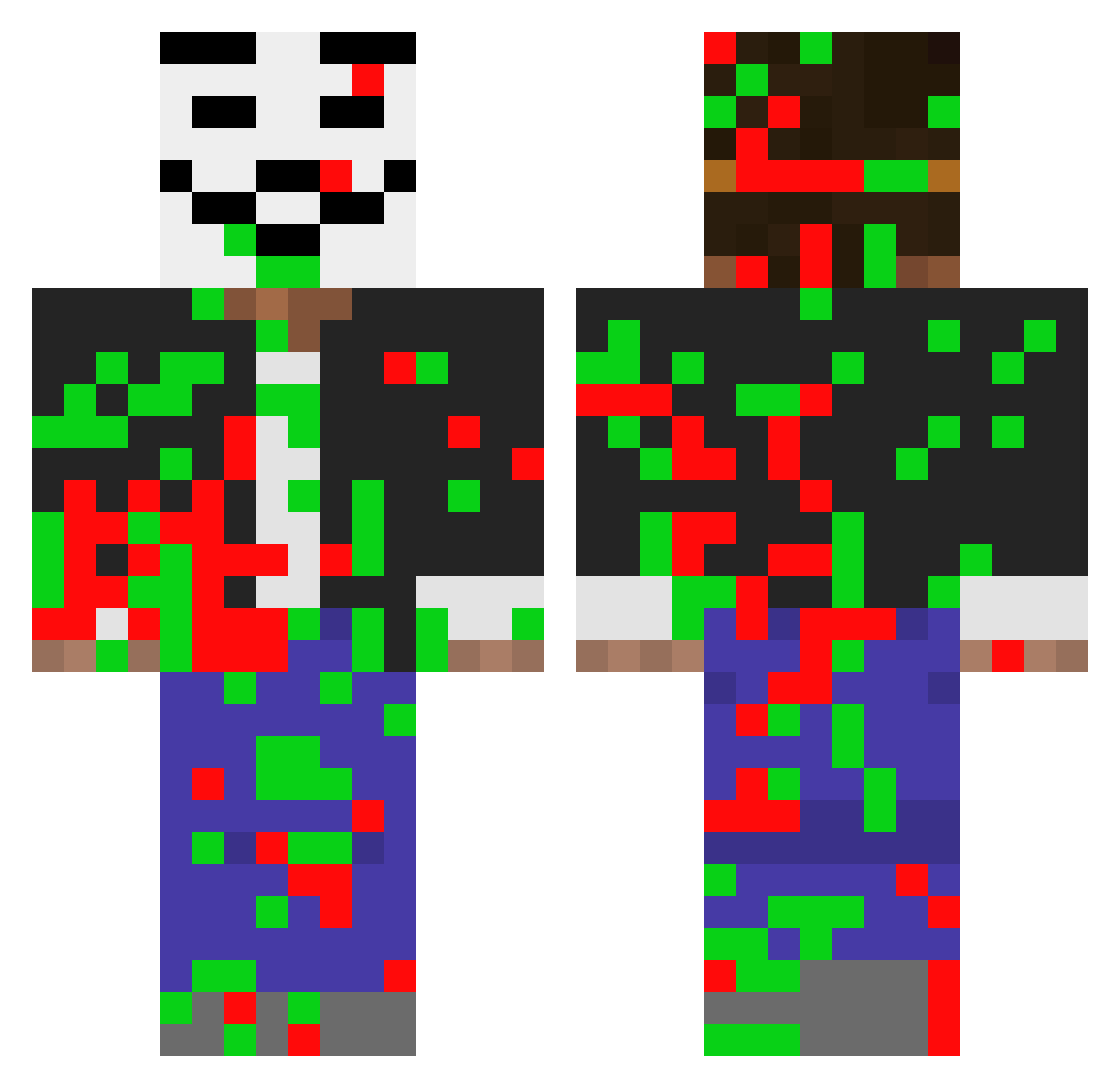 HiiragiKUN_i9Win Minecraft skin, front and back view