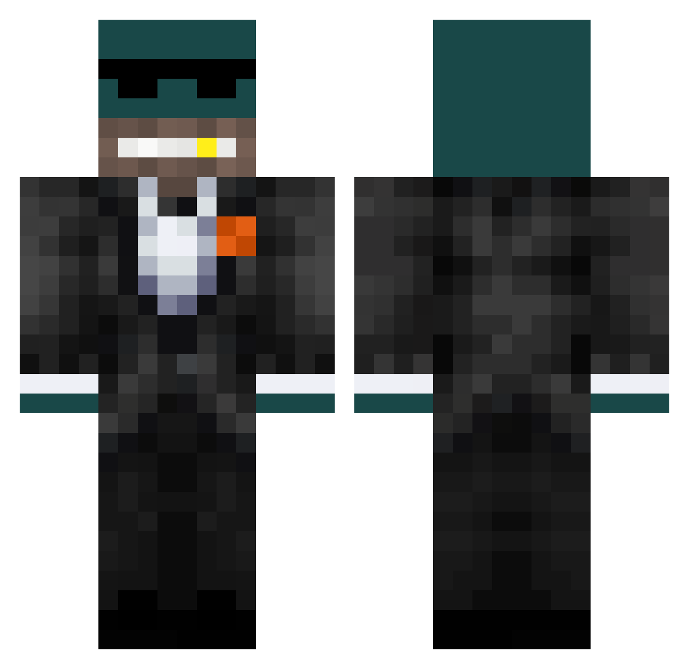 POLLO_HUEVO Minecraft skin, front and back view