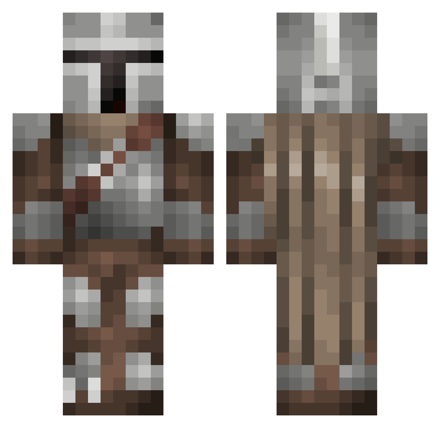 Riven___ Minecraft skin, front and back view