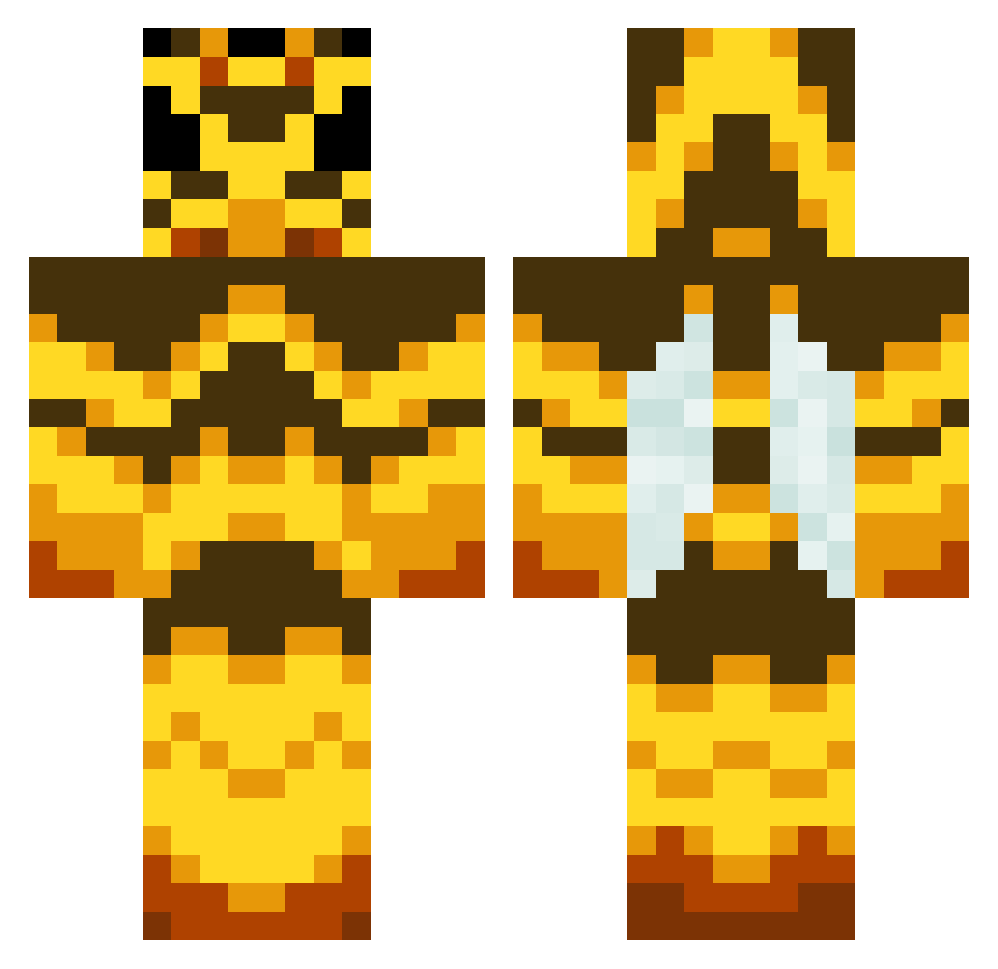mvnr Minecraft skin, front and back view