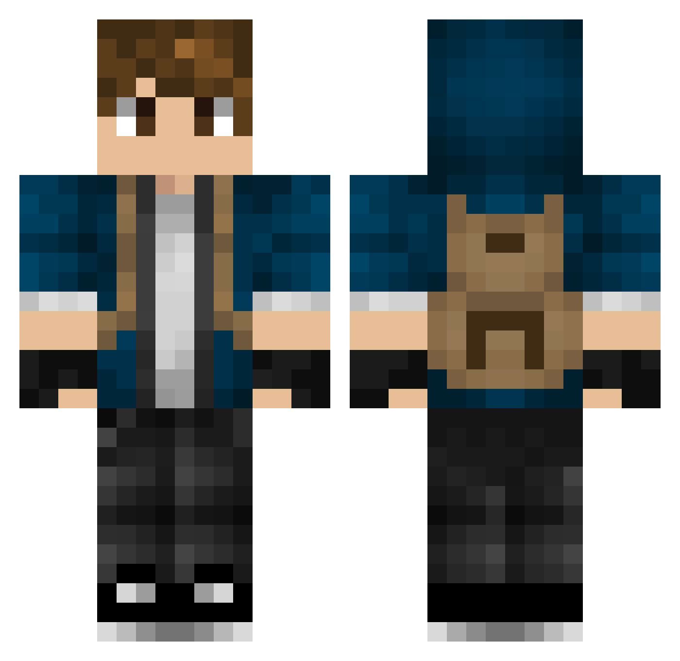 EnyCz Minecraft skin, front and back view